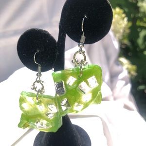 P.E.A.C.E. Gallery 1 inch, square earrings